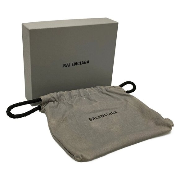 Auth BALENCIAGA - 601386 Black Leather Card Case - Picture 2 of 5